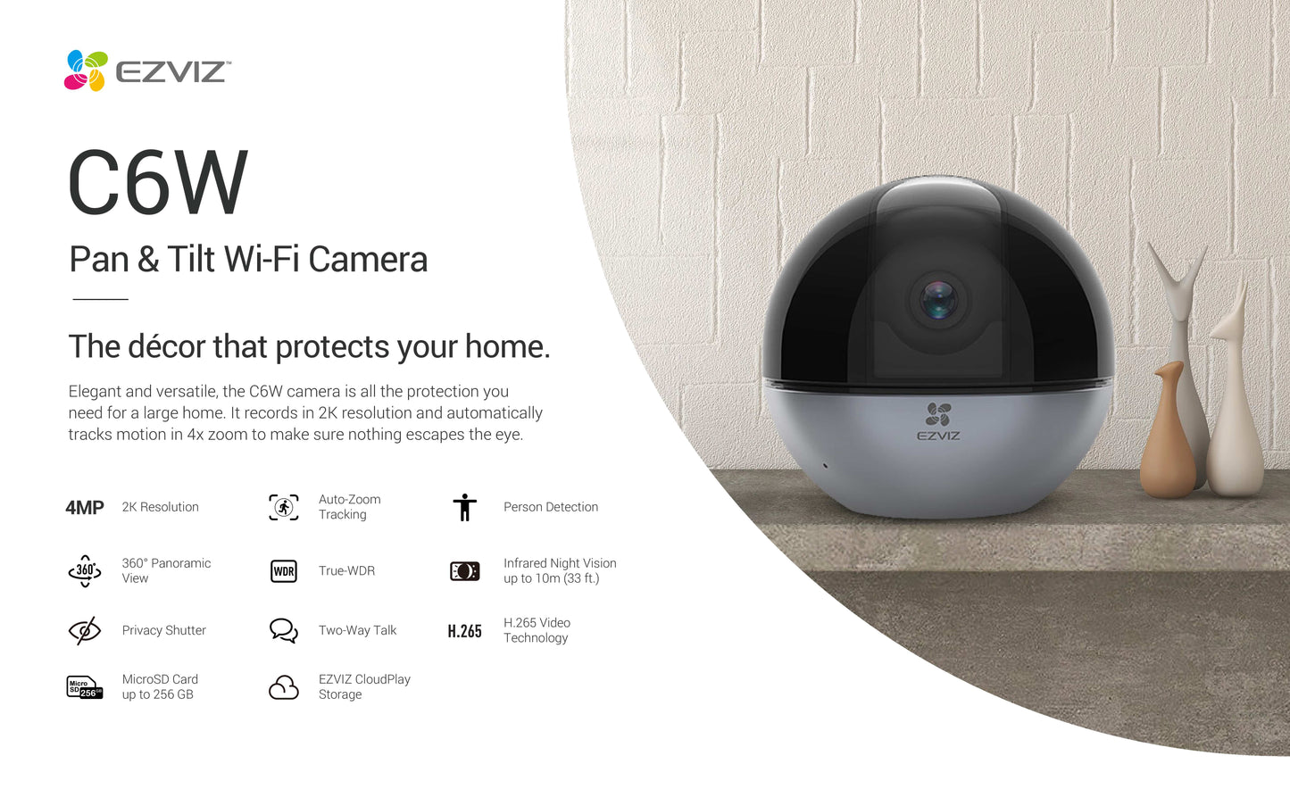 C6w Indoor Pan & Tilt Wi-Fi Camera